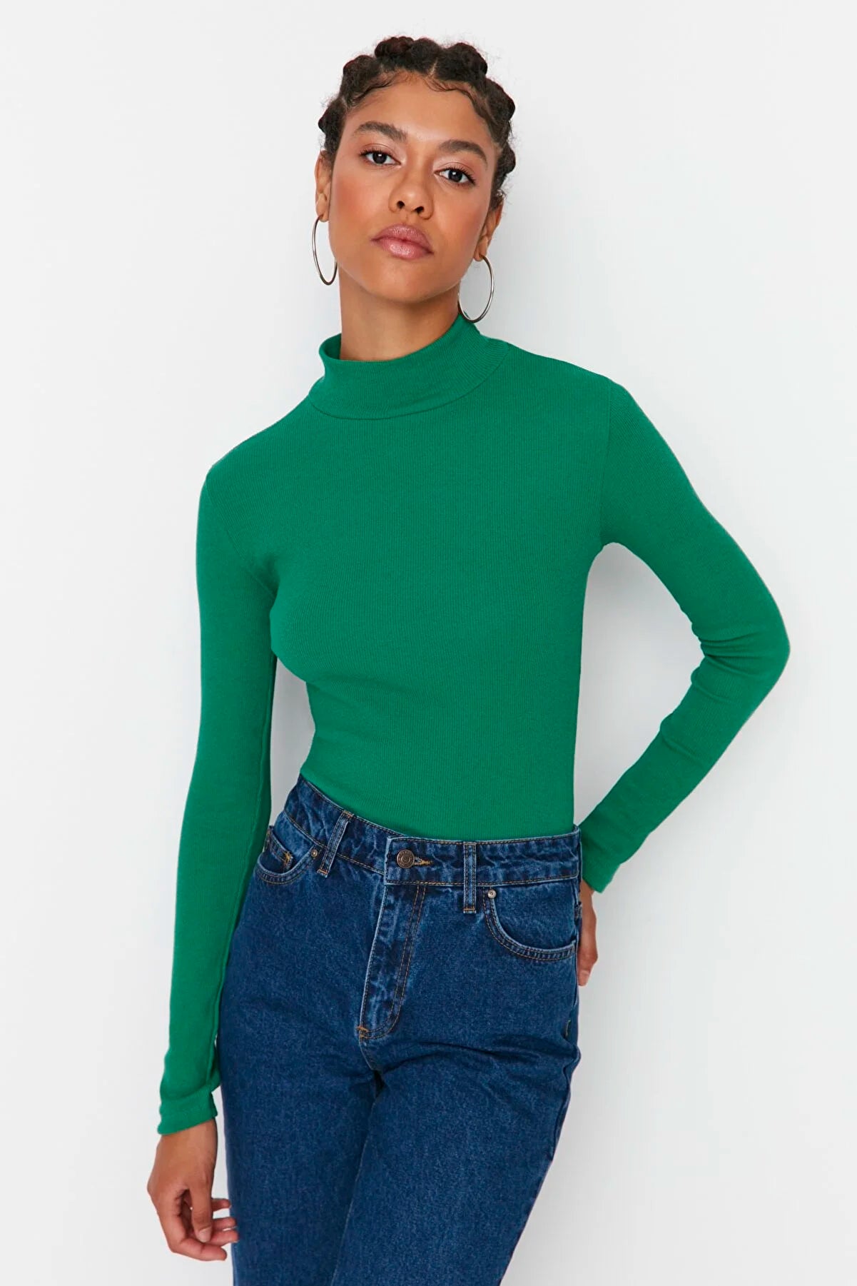 Blouse - Green - Slim fit