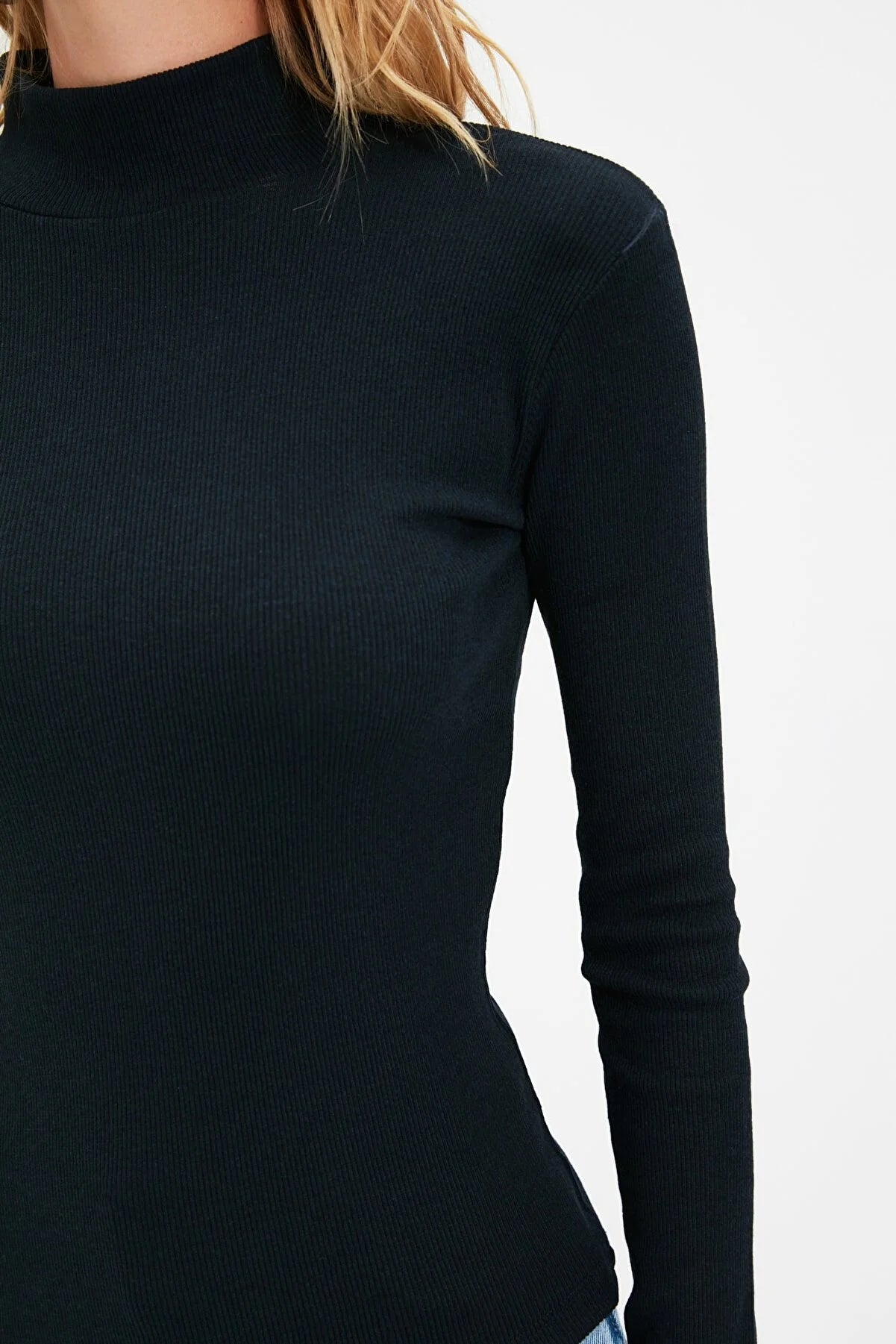 Blouse - Black - Slim fit