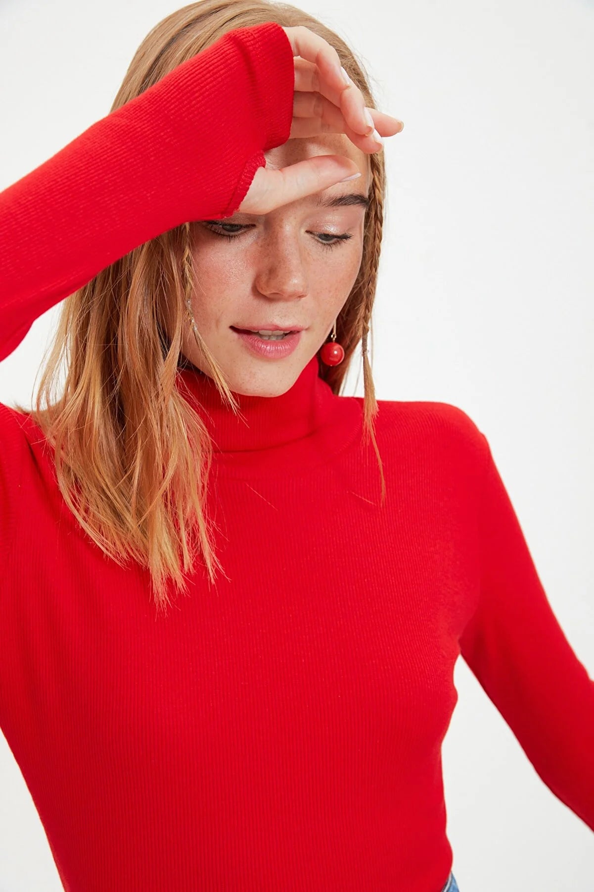 Blouse - Red - Slim fit