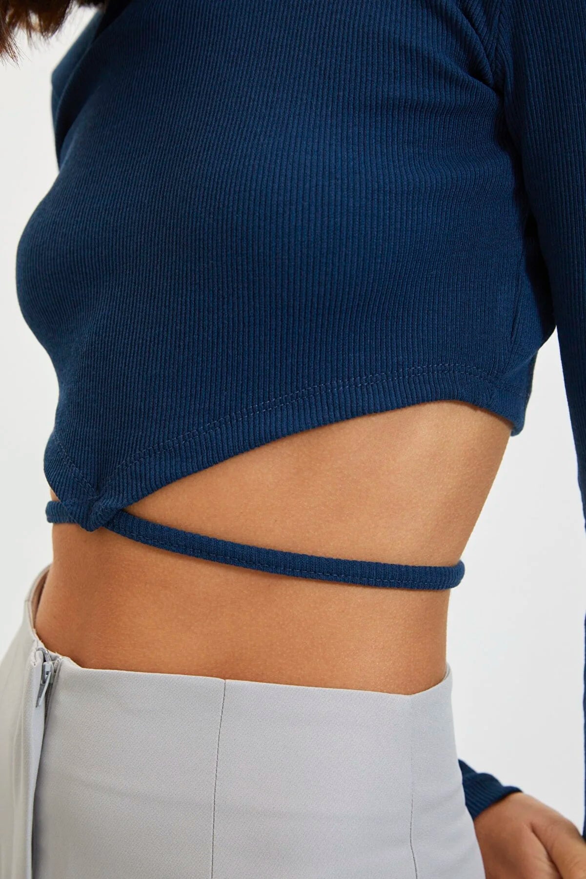Blouse - Dark blue - Slim fit