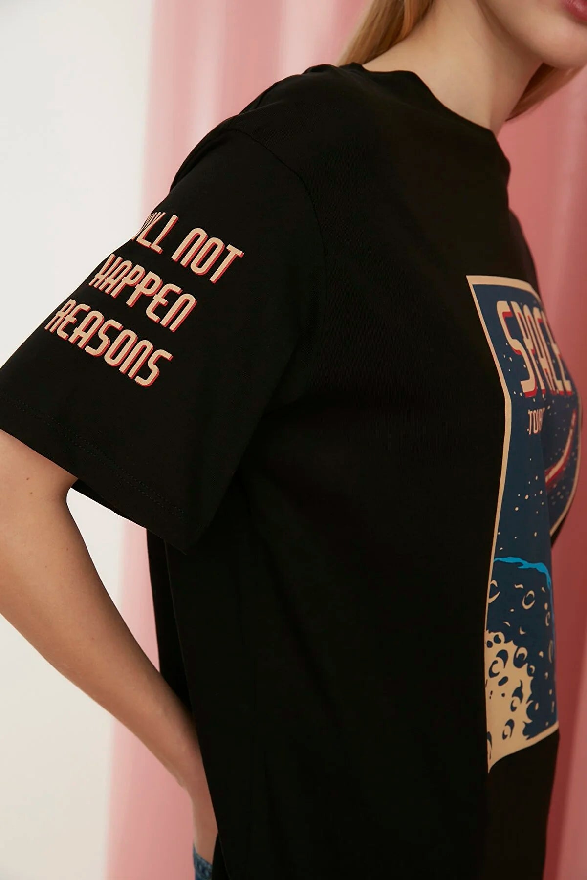 T-Shirt - Black - Boyfriend