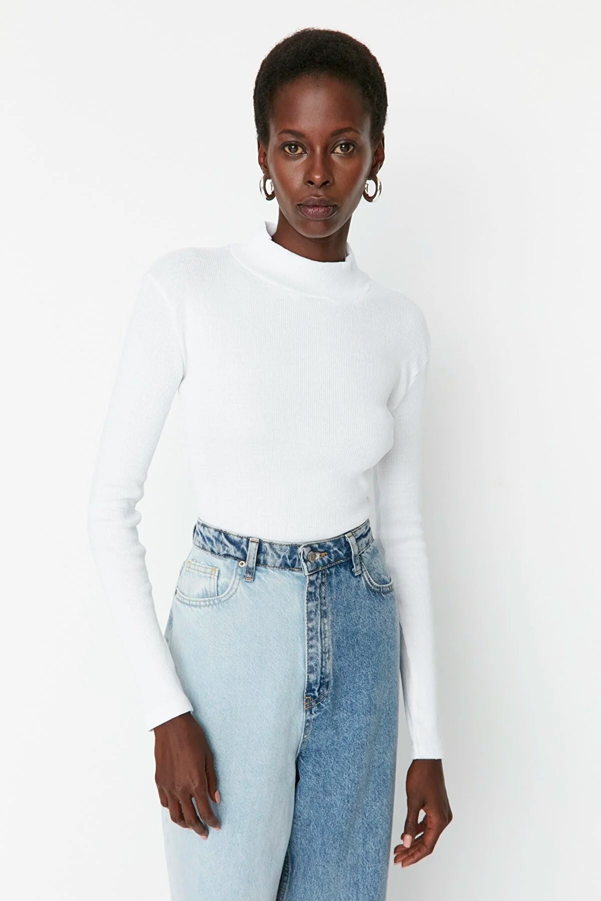 Blouse - White - Slim fit