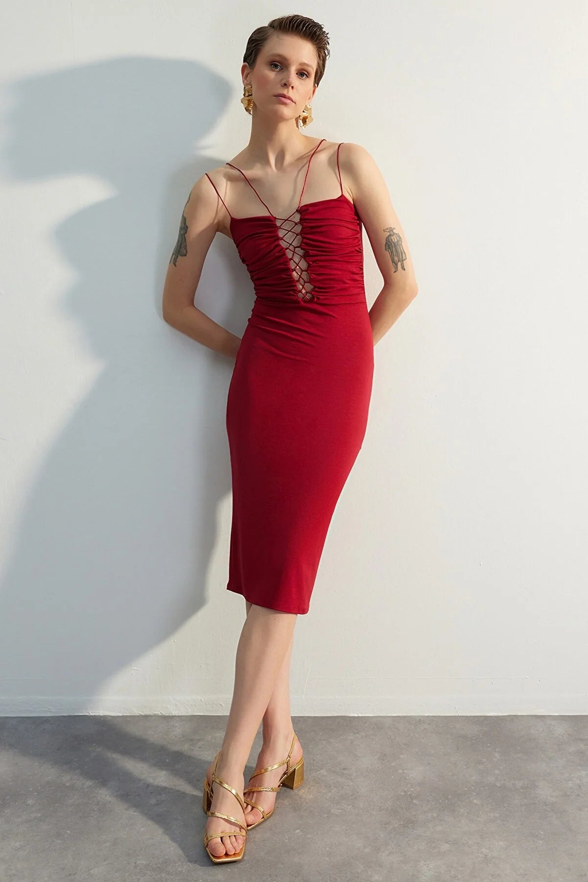 Dress - Burgundy - Bodycon