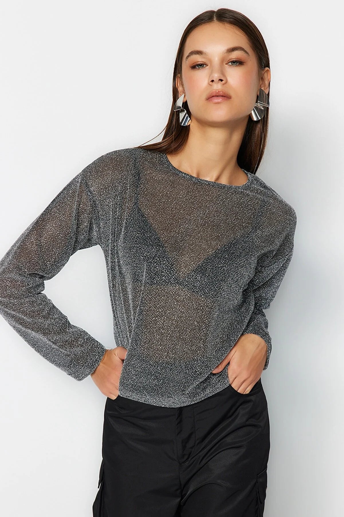 Blouse - Black - Regular fit