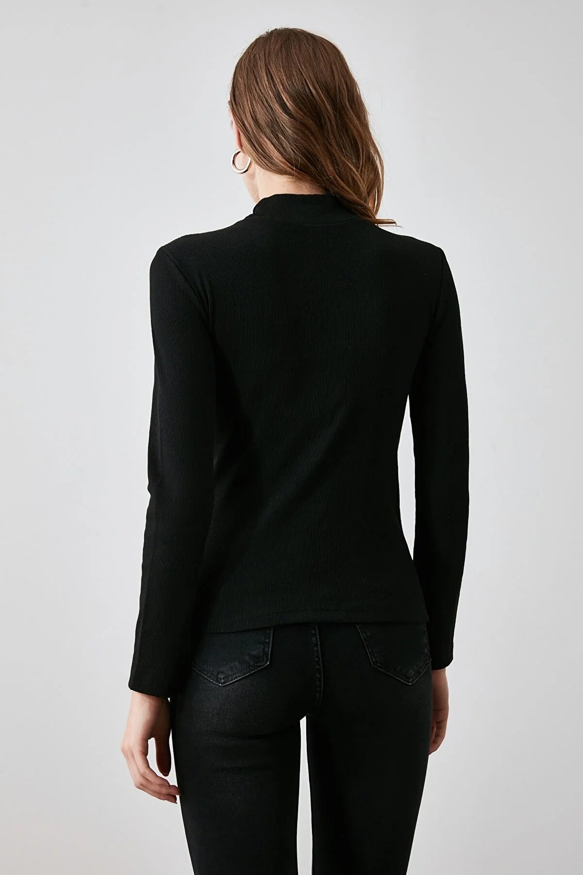 Blouse - Black - Slim fit
