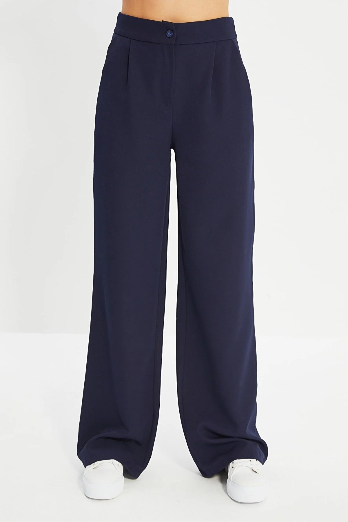 Pants - Dark blue - Wide leg