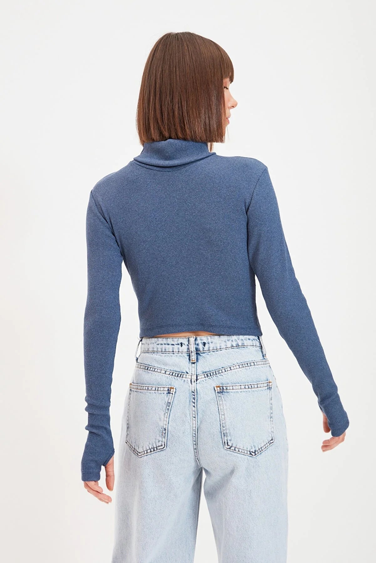 Blouse - Dark blue - Slim fit