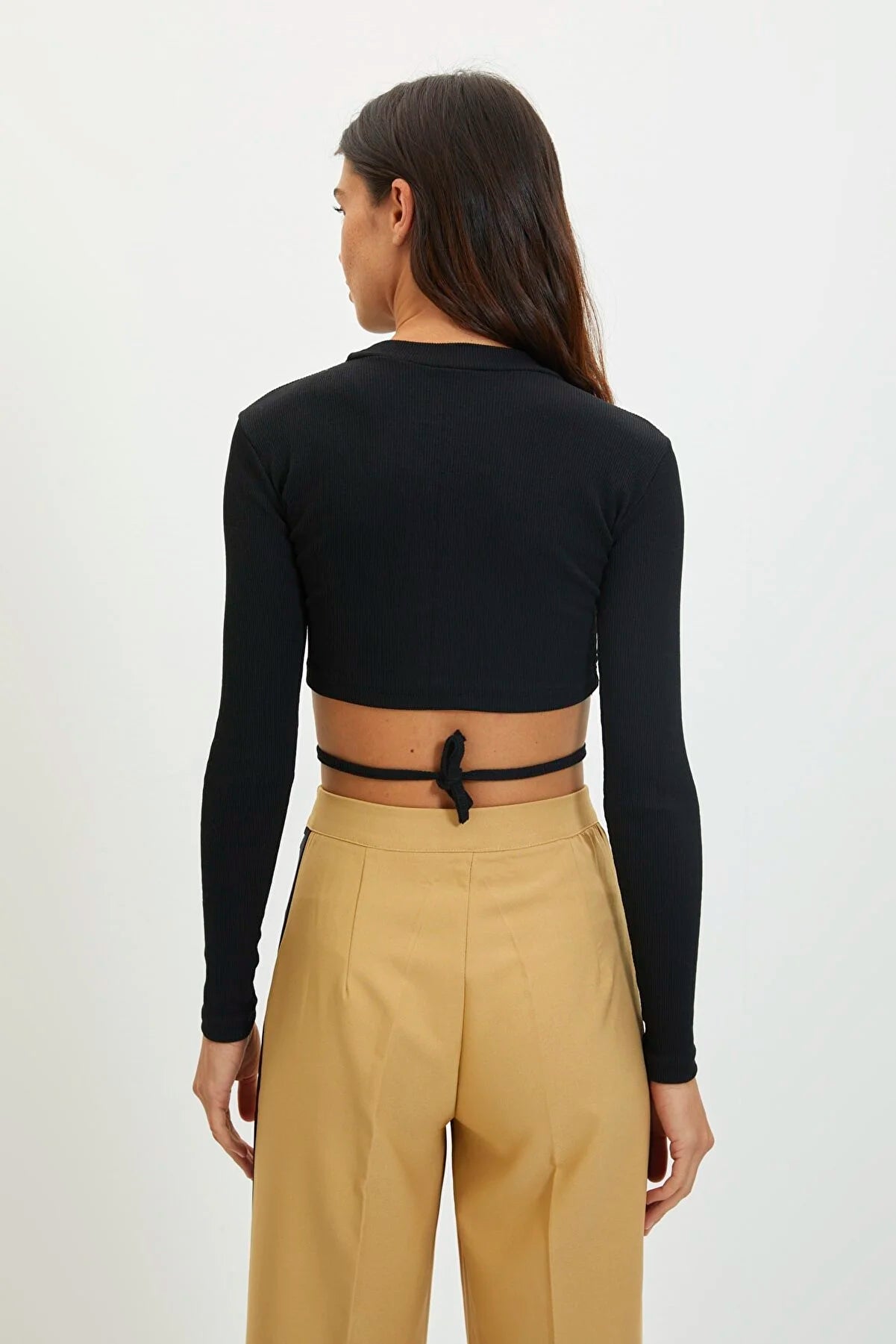 Blouse - Black - Slim fit