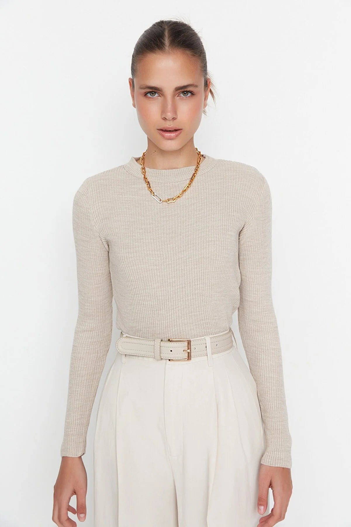 Sweater - Gray - Slim fit