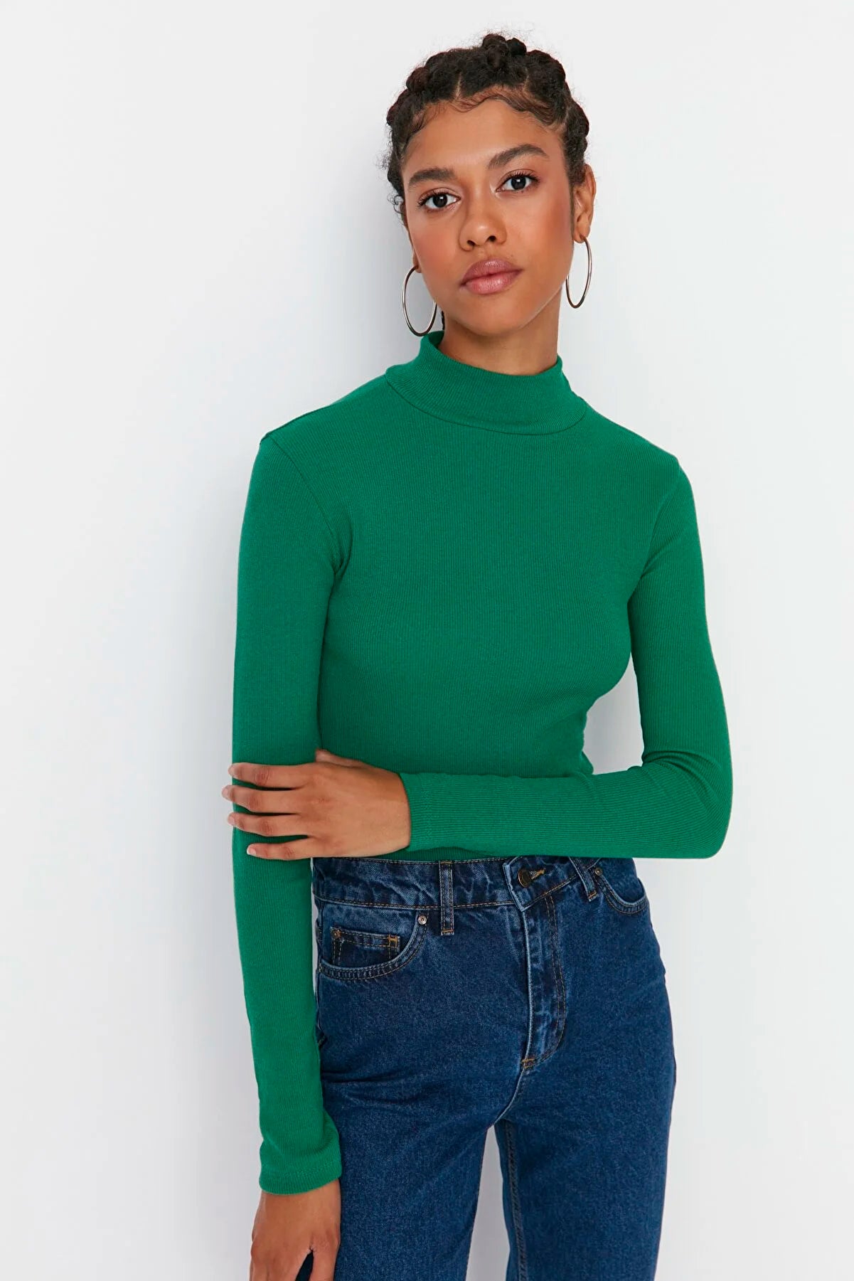 Blouse - Green - Slim fit