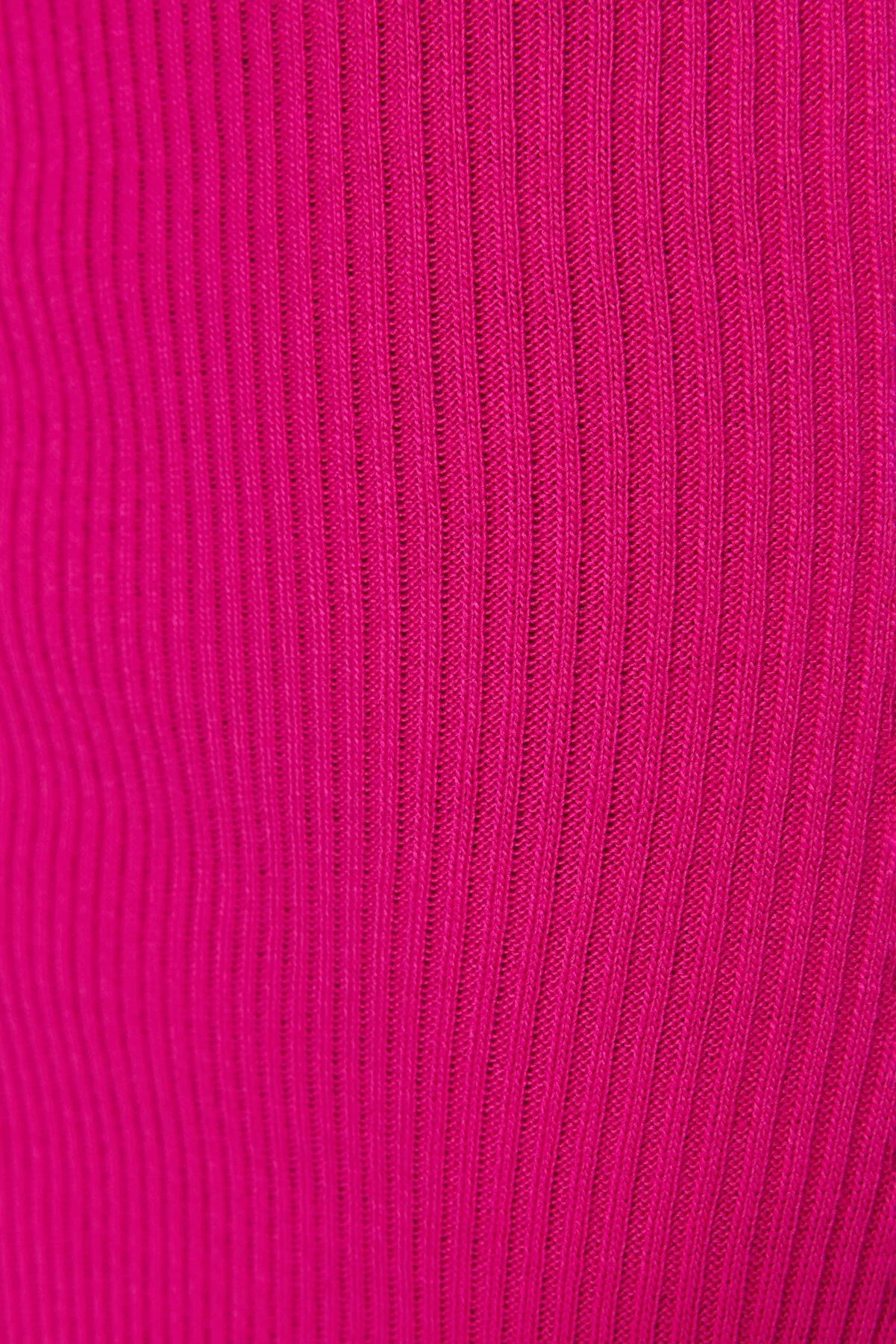 Fuchsia Midi Knitwear Sleeveless Dress