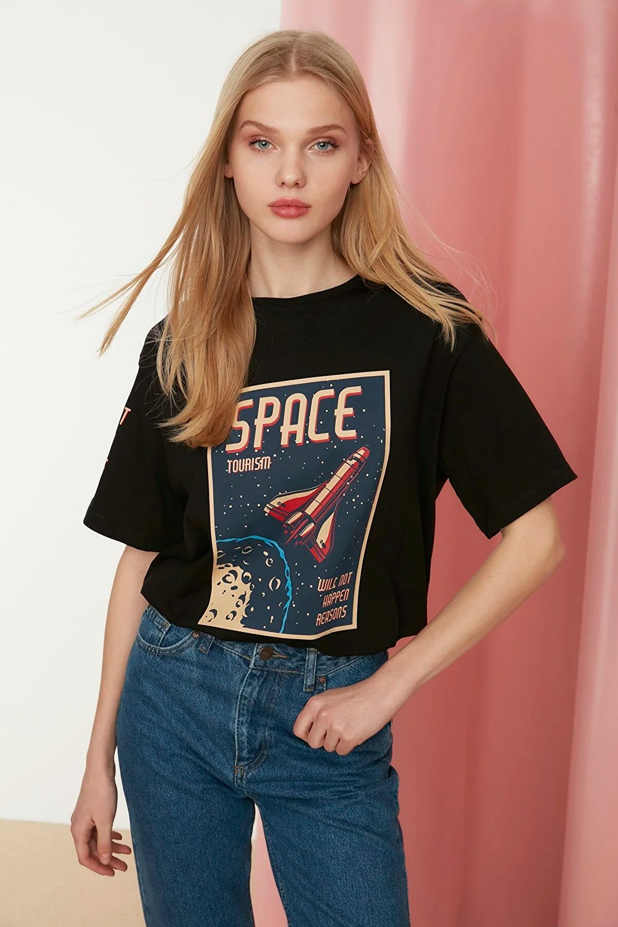 T-Shirt - Black - Boyfriend