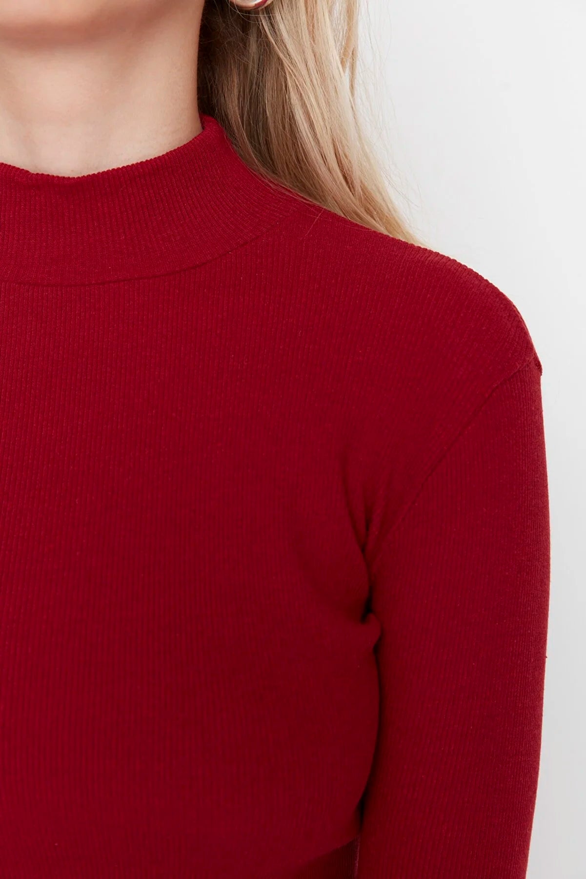 Blouse - Burgundy - Slim fit