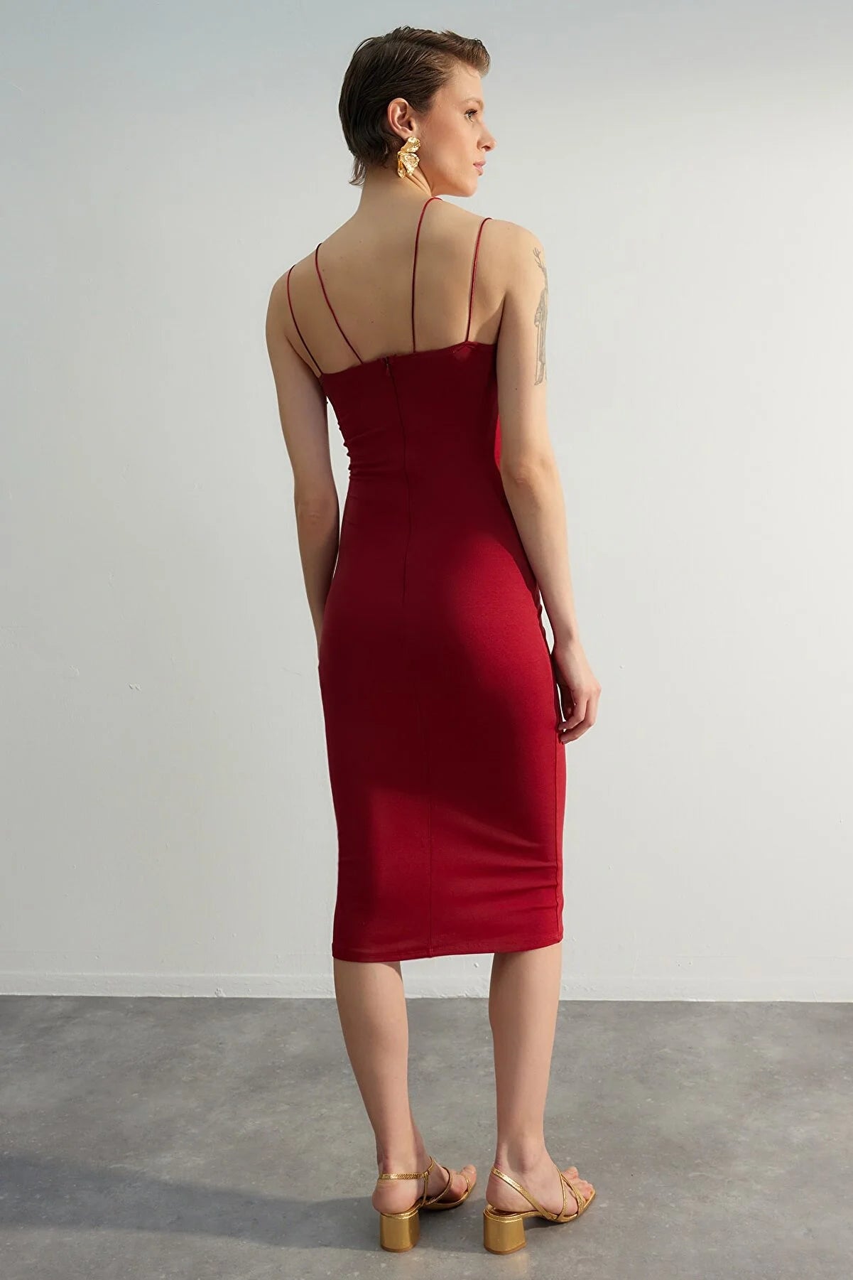 Dress - Burgundy - Bodycon