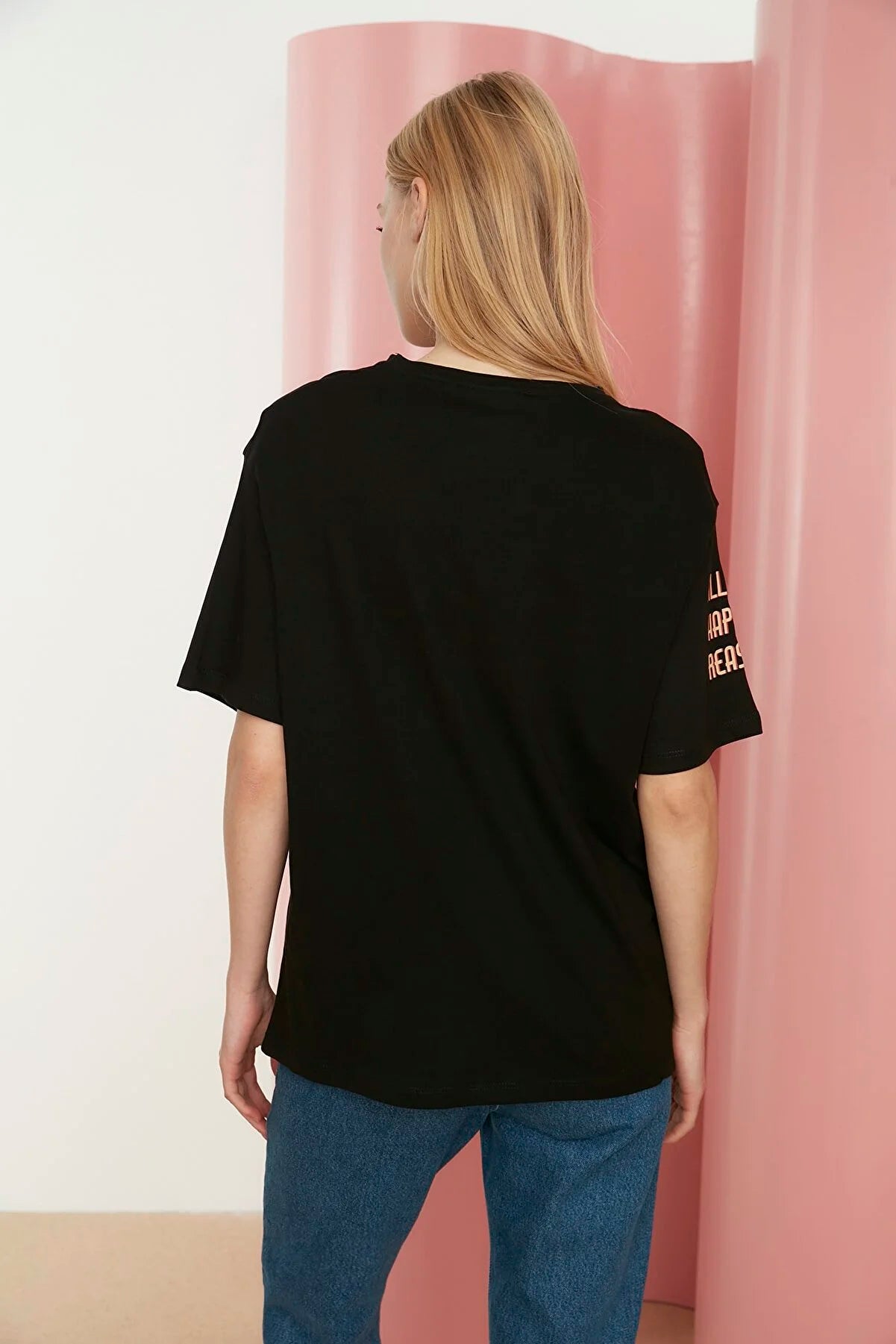 T-Shirt - Black - Boyfriend