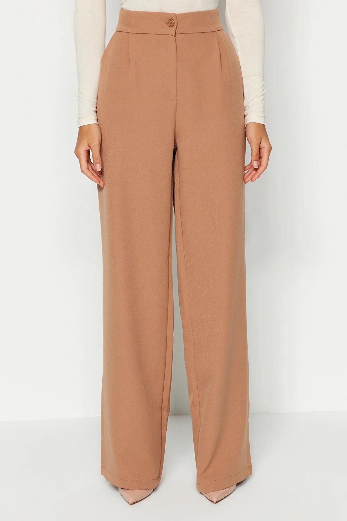 Pants - Brown - Wide leg