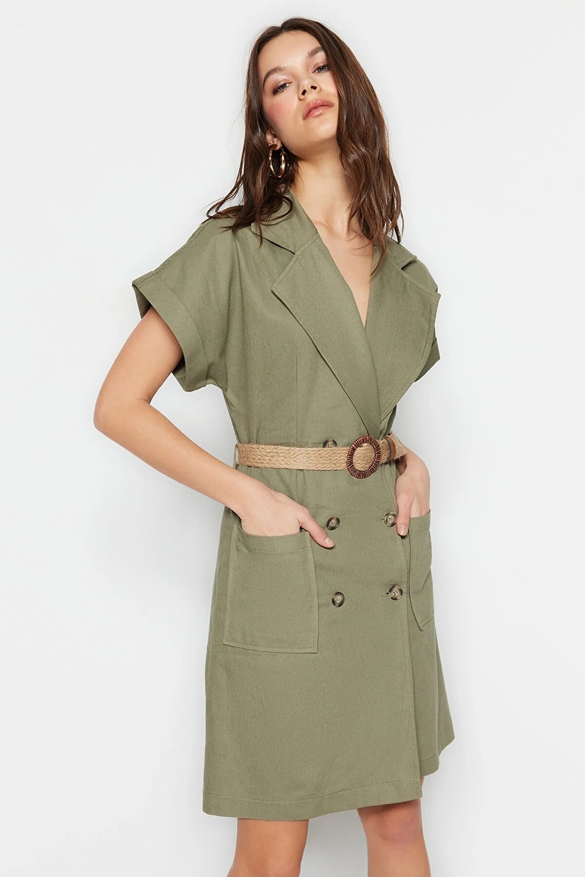 Dress - Khaki - Blazer dress