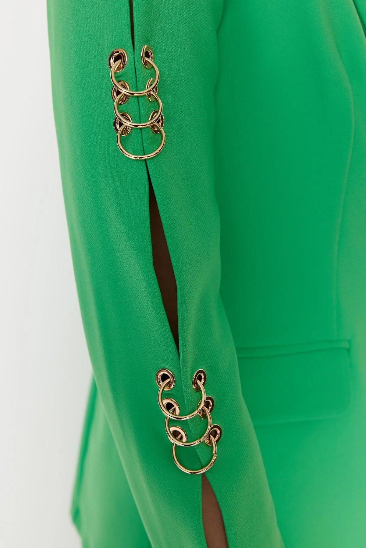 Green Accessory Detailed Jacket