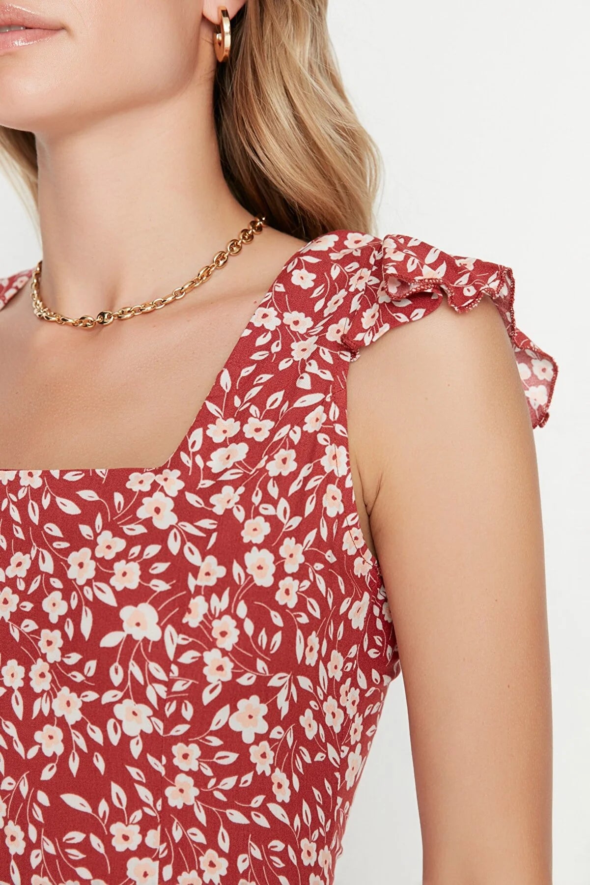 Tile Square Collar Dress