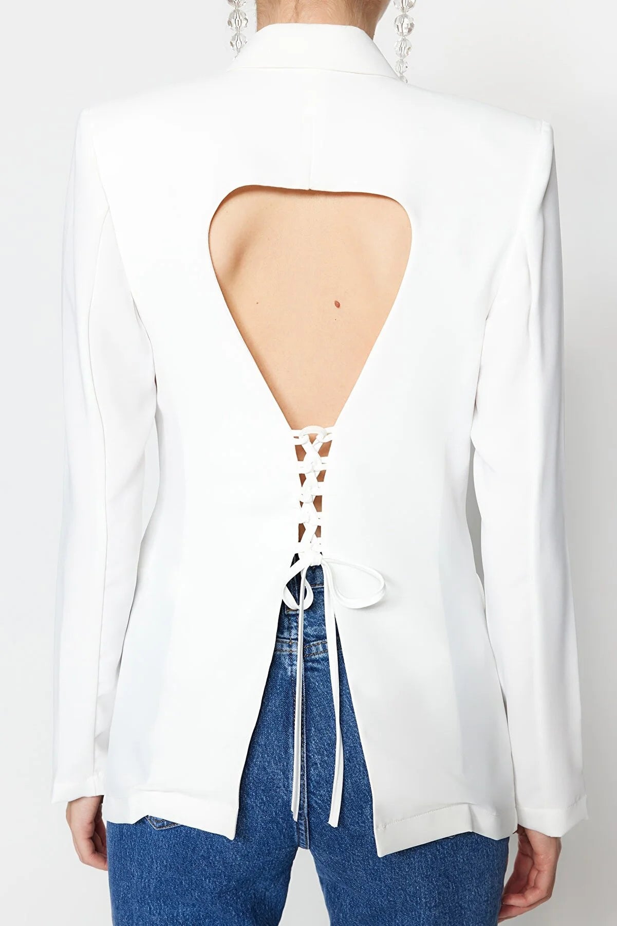 Ecru Back Detailed Jacket