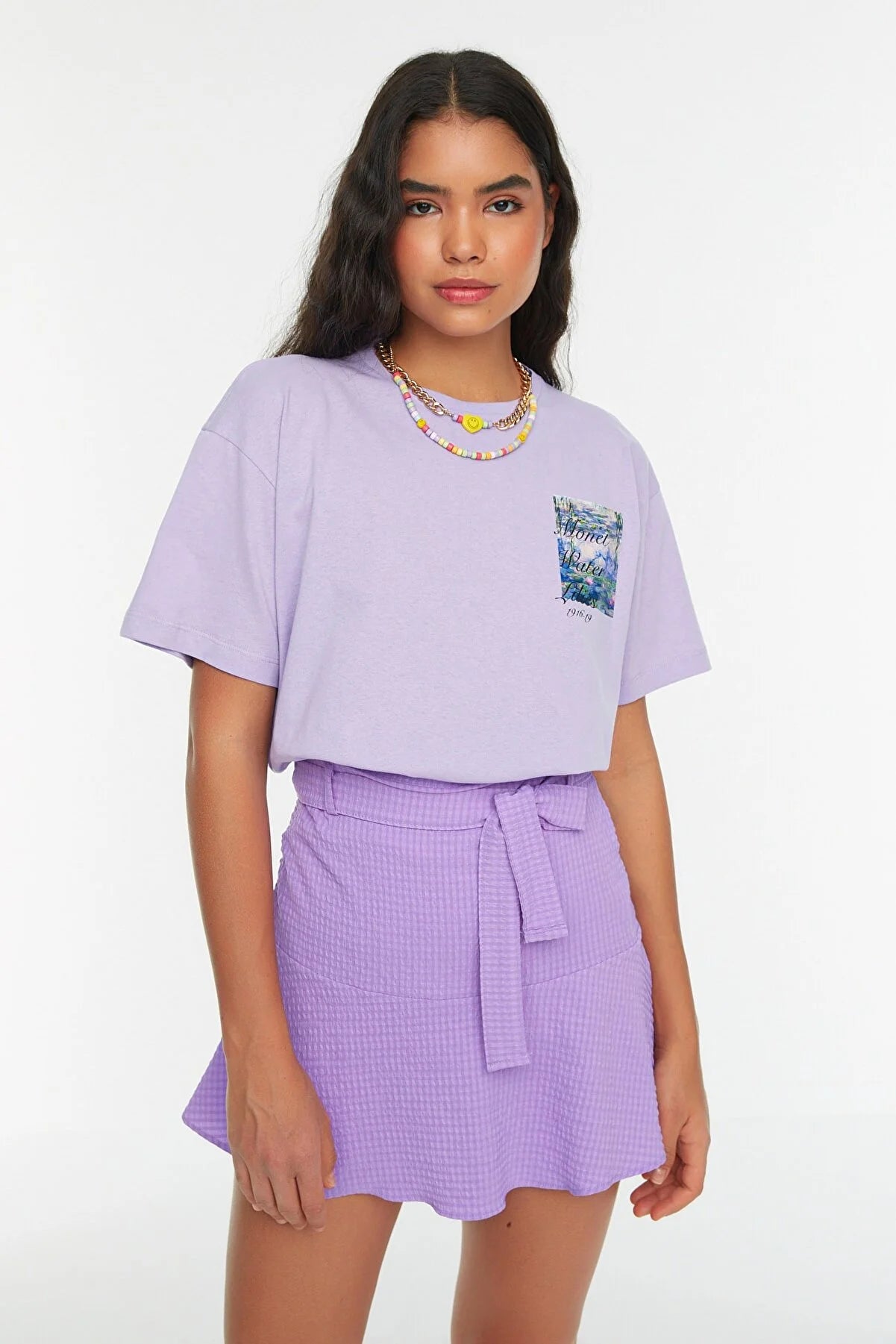 Lila Monet Licensed Printed Boyfriend Knitted T-Shirt