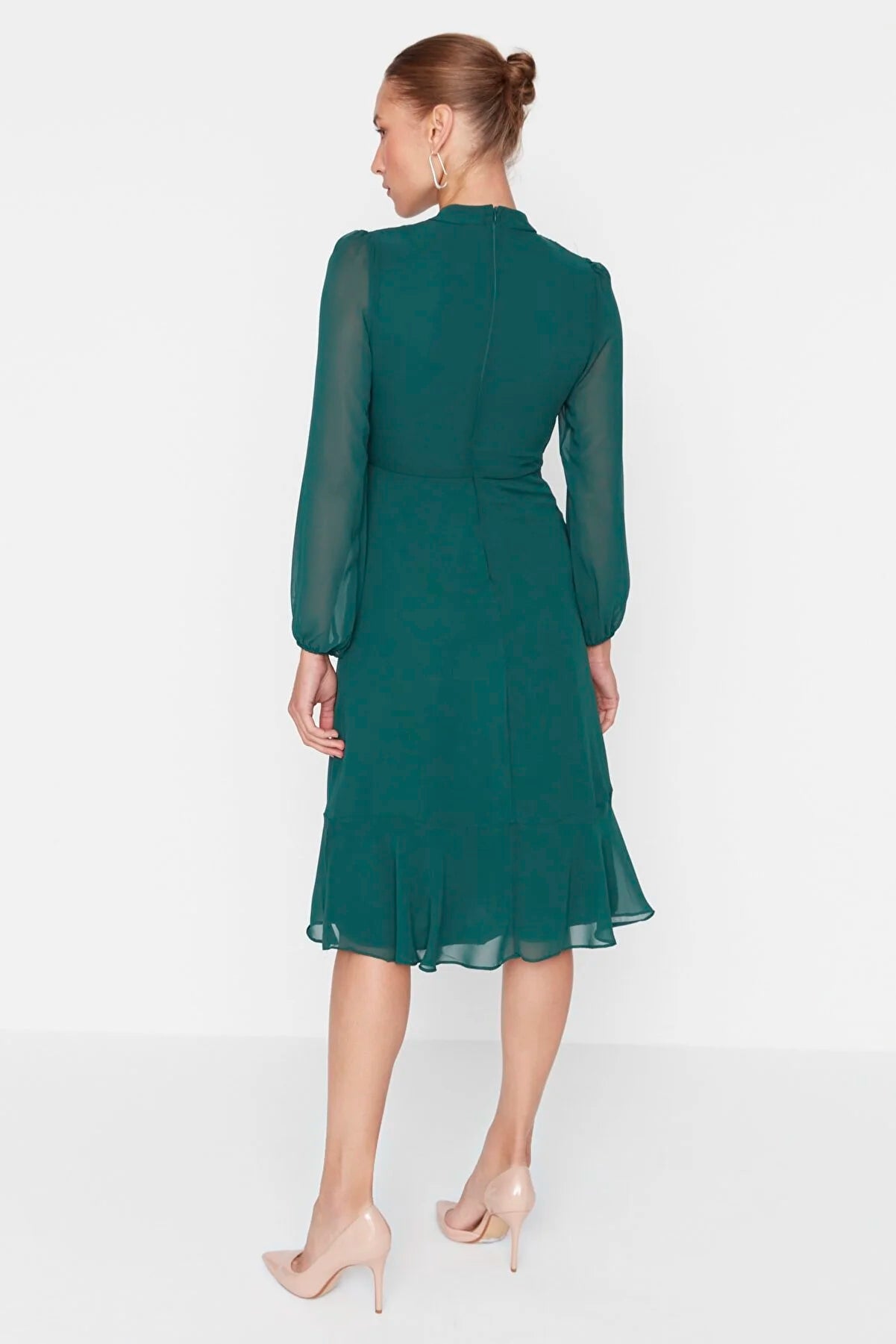 Green Ruffle Dress
