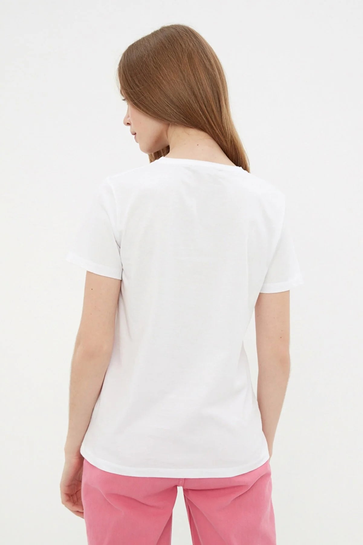 T-Shirt e thurur me stampa të bardha