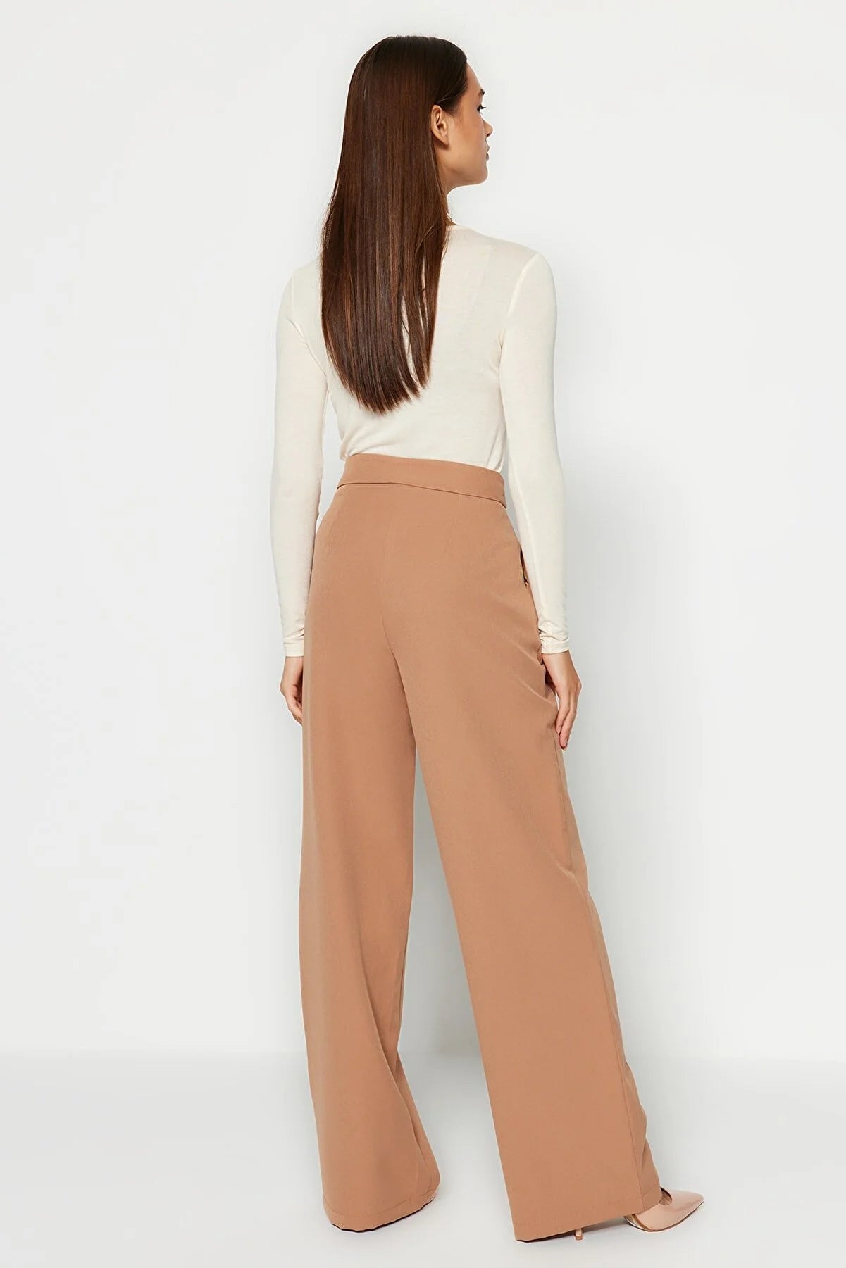 Pants - Brown - Wide leg