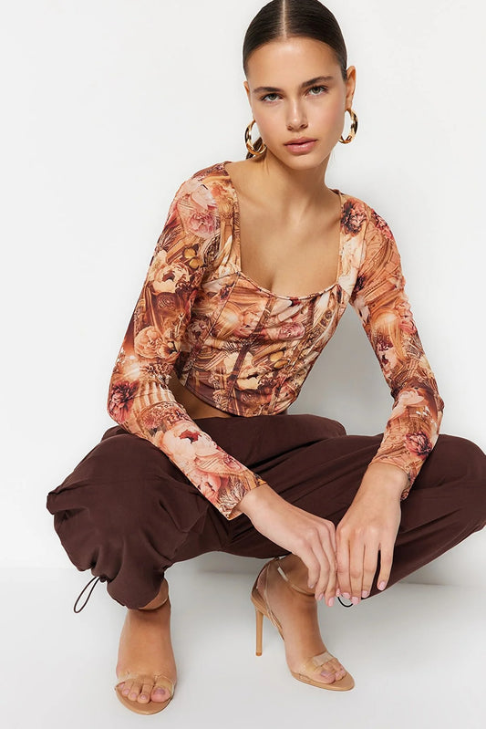 Blouse - Multicolor - Slim fit