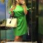 Green Belted Dress