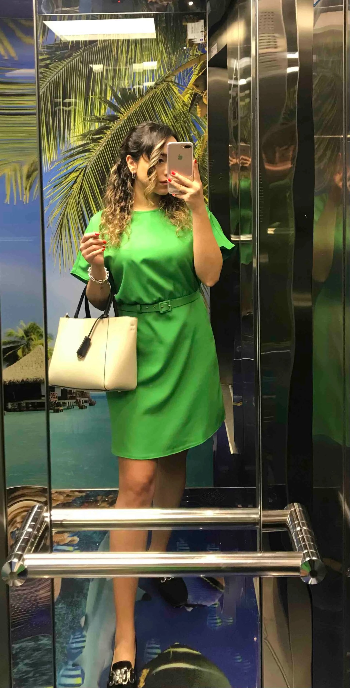 Green Belted Dress