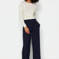 Pants - Dark blue - Wide leg