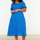 Plus Size Dress - Dark blue - A-line