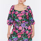 Plus Size Dress Multicolor Plain Basic Mini Woven