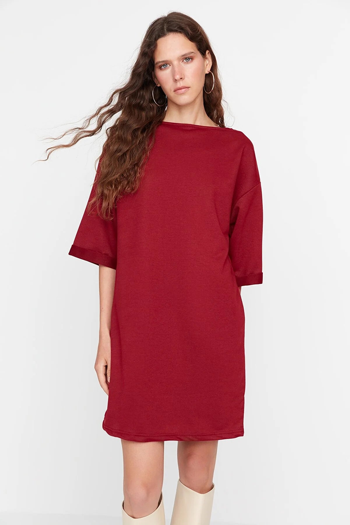 Dress - Burgundy - Shift