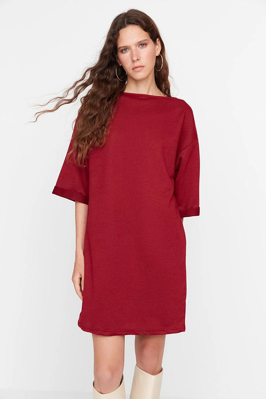 Dress - Burgundy - Shift