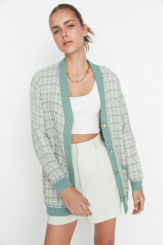 Cardigan - Green - Oversize