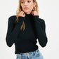 Blouse - Black - Slim fit