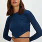 Blouse - Dark blue - Slim fit
