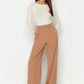Pants - Brown - Wide leg