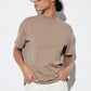 Basic High Collar Knitted T-Shirt