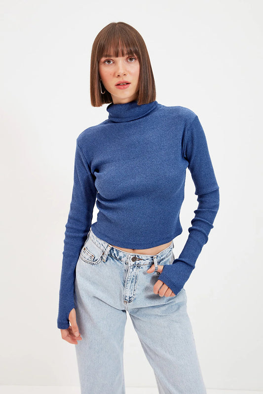 Blouse - Dark blue - Slim fit