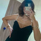 Black Strap Detailed Dress