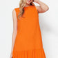 Dress - Orange - Ruffle hem