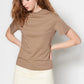 Basic High Collar Knitted T-Shirt