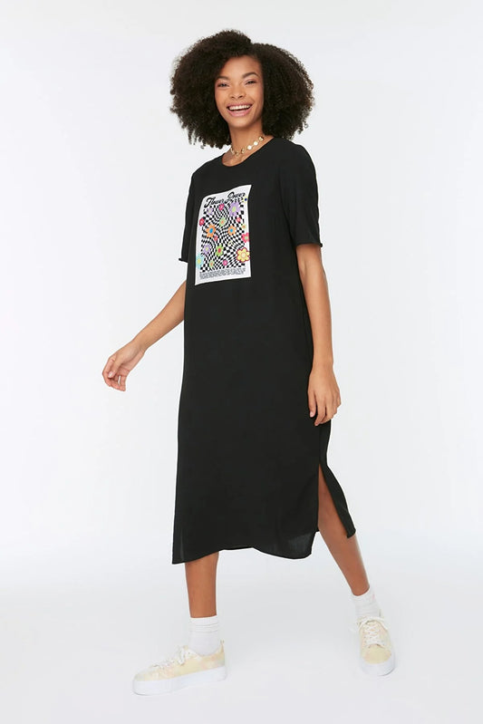 Dress - Black - Shift