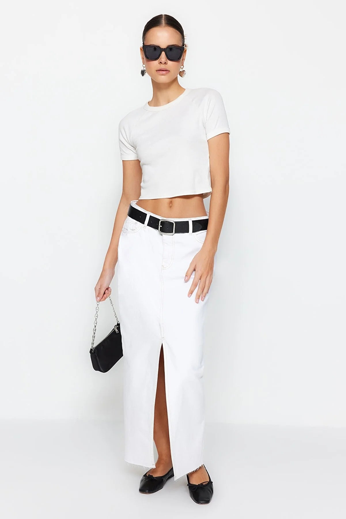 Skirt - White - Maxi