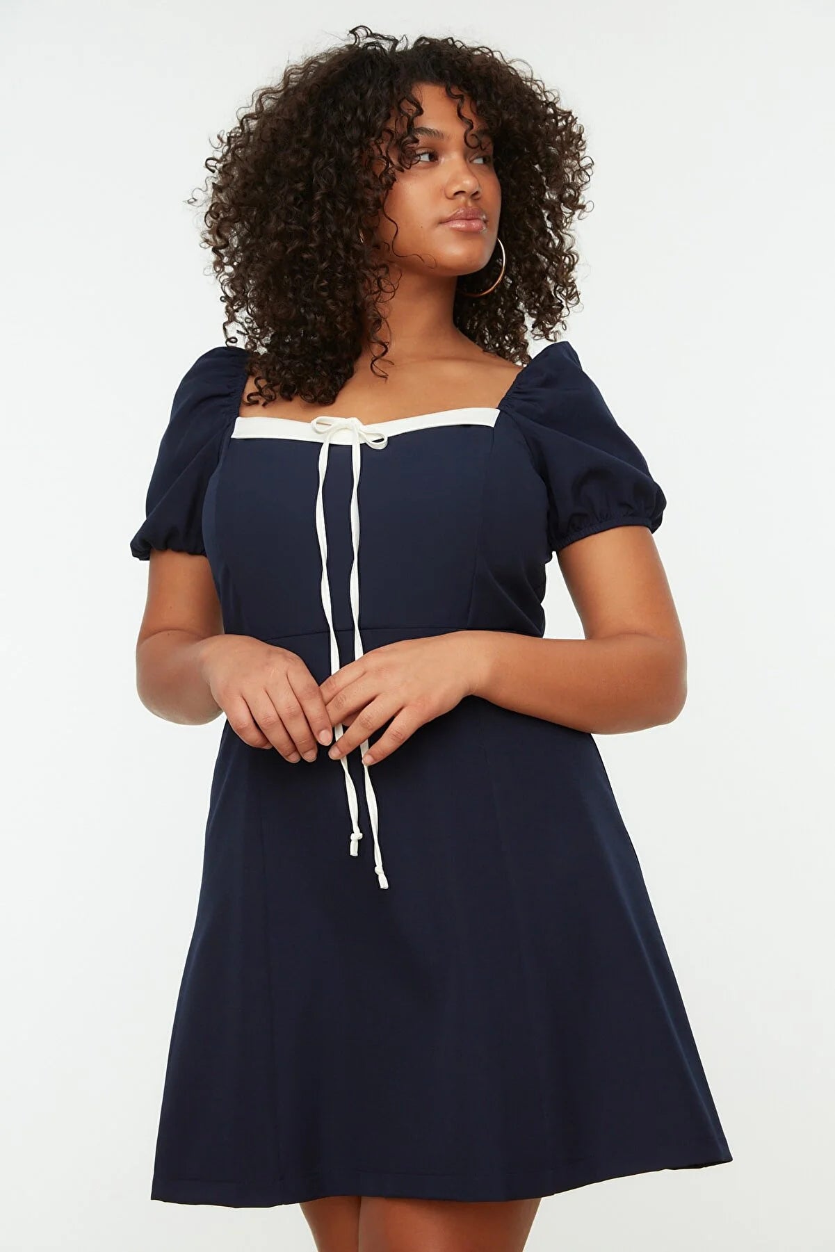 Plus Size Dress - Dark blue - A-line