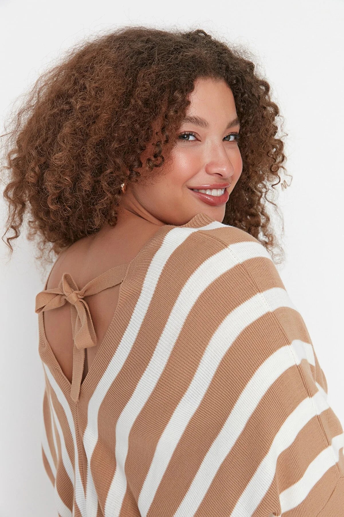 Camel Bat Sleeve Knitwear Sweater