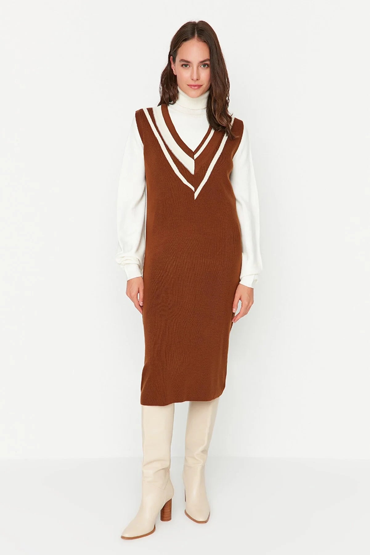 Dress - Brown - Shift